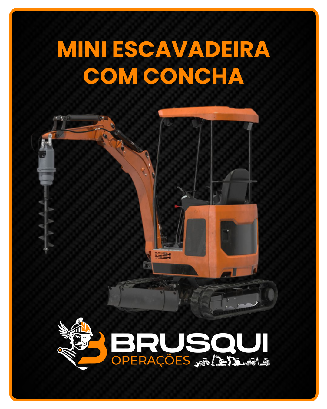 MINI ESCAVADEIRA COM BROCAS